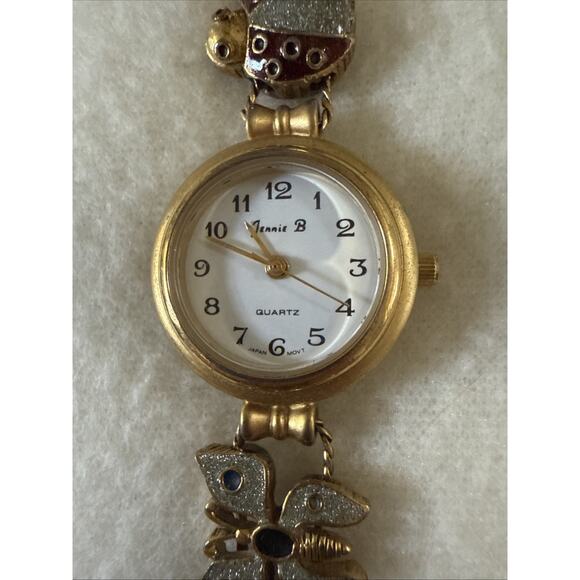 Vtg Jennie B Garden Friends Watch Women 24mm Butterfly